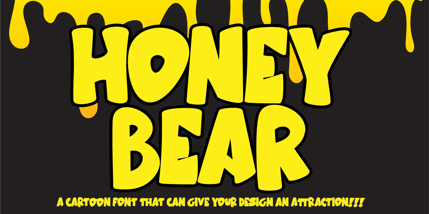 Beispiel einer Honey Bear-Schriftart